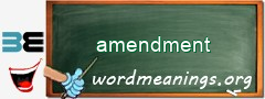 WordMeaning blackboard for amendment